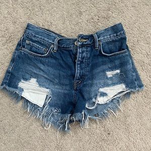 Free People denim shorts
